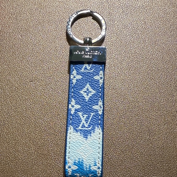 Accessories - Fashion Blue ombre monogram keychain